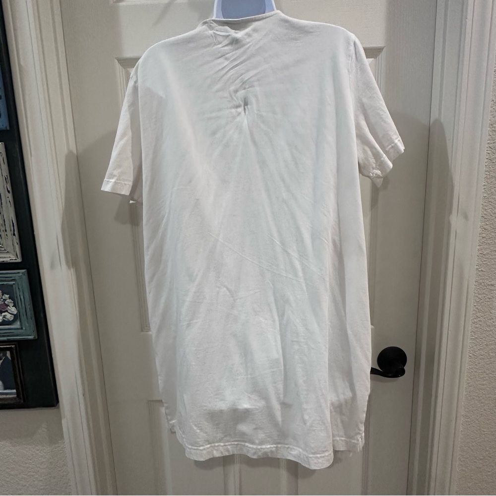 CZ Vintage White Zip-Up Coverup with Colorful Flip-Flop Patches Large - Picture 8 of 9